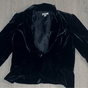 Ann Taylor Loft black velvet blazer